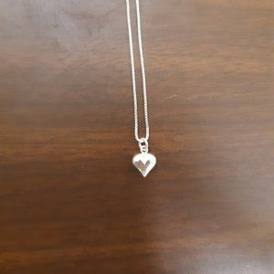 Sterling silver heart necklace
